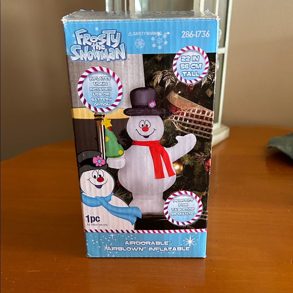 Frosty the snowman Inflatable with Red Scarf